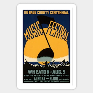 County Music Festival, 1939. Vintage Poster Magnet